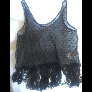 Bongo sheer crop tank top